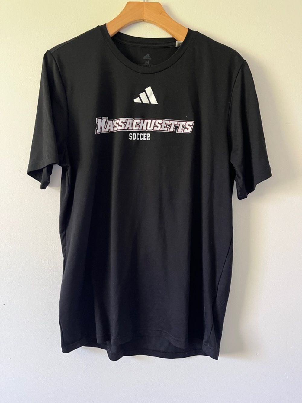 adidas Black Massachusetts Soccer Short Sleeve Performance Tee